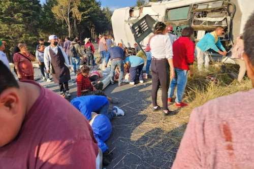 Video: Fatal accidente de autobús en La Marquesa, deja tres fallecidos y 35 heridos